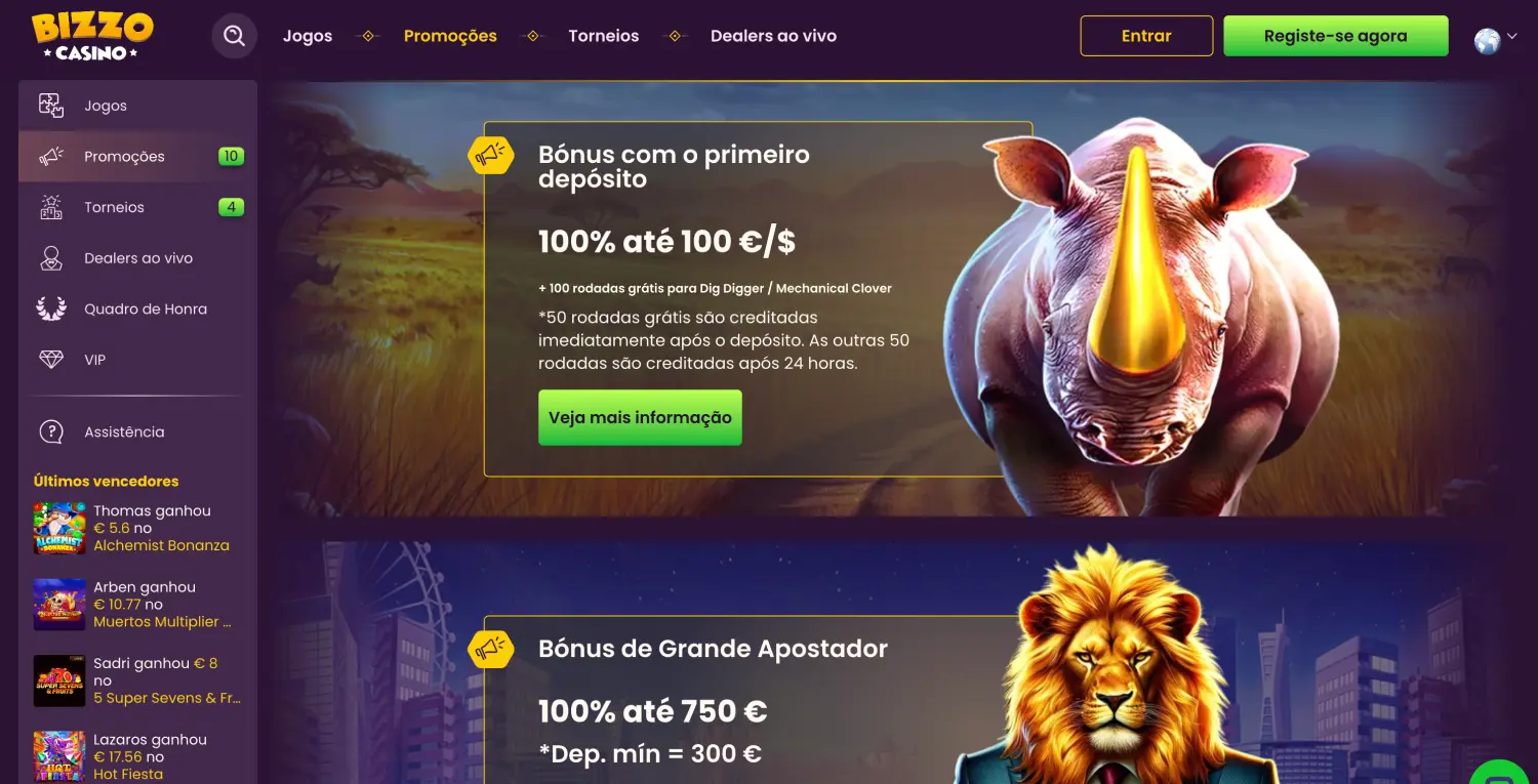 Bizzo Casino Bonus