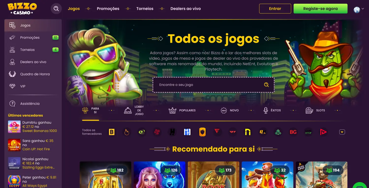 Bizzo Casino Jogos